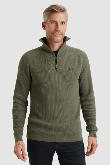 Vanguard half zip collar cotton mouline